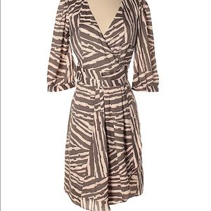 Banana Republic animal print wrap dress